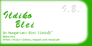 ildiko blei business card
